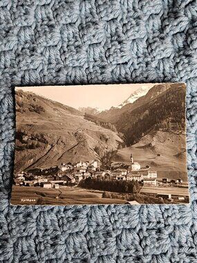 Splügen Village Postcard Switzerland Black and White